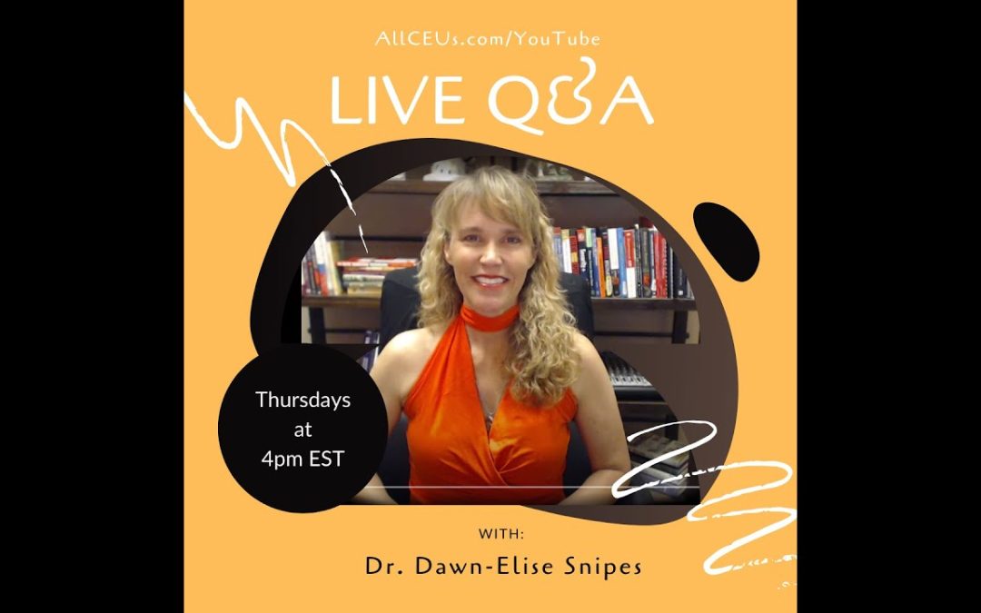 Ask Doc Snipes Live Q&A Open Forum on All Things Mental Health & Addiction Recovery